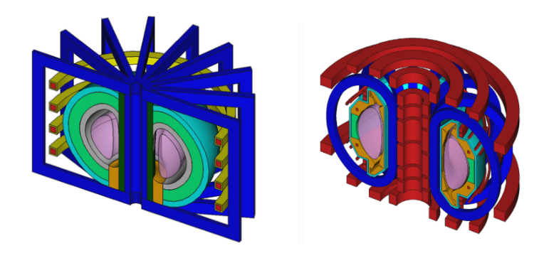 Examples of Tokamak Fusion Reactors from the Paramak Python package.