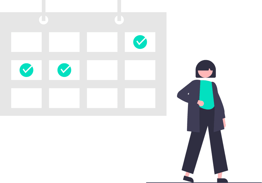 Student with calendar