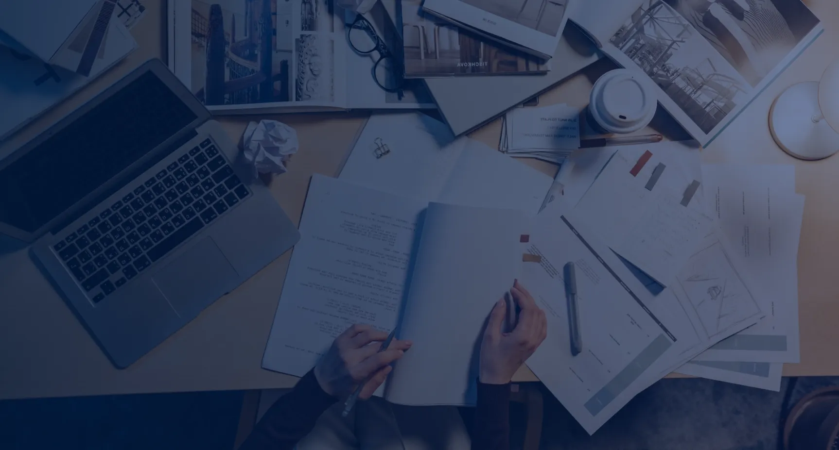 Committed student studying for her Polygence project